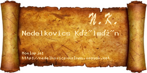 Nedelkovics Kálmán névjegykártya