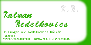 kalman nedelkovics business card