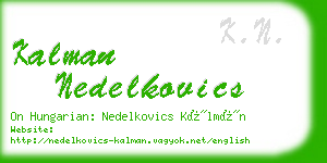 kalman nedelkovics business card